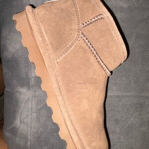 BearPaw Brown Suede Ankle Booties